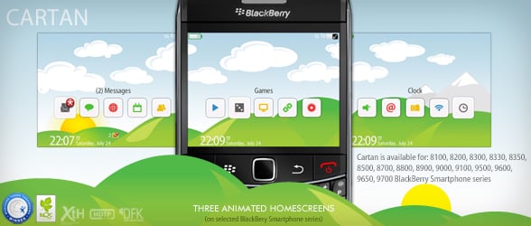 Cartan BlackBerry Theme from HedoneDesign