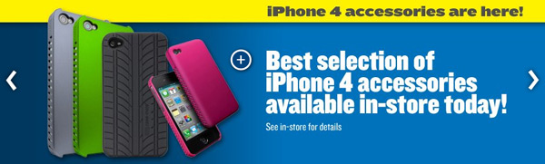 Best Buy Canada has started to sell accessories for iPhone 4