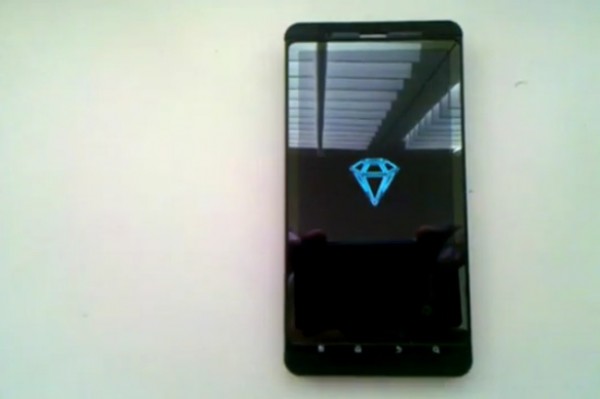 This is a shot of the boot sequence for the first custom ROM for the Droid X