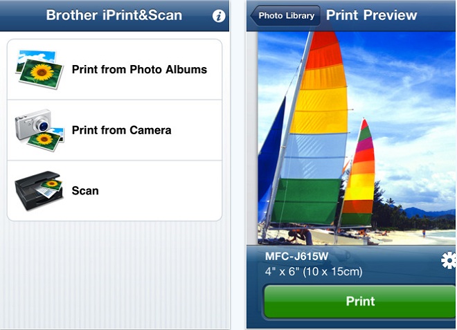 Brother printer app - Apple iPhone, iPad