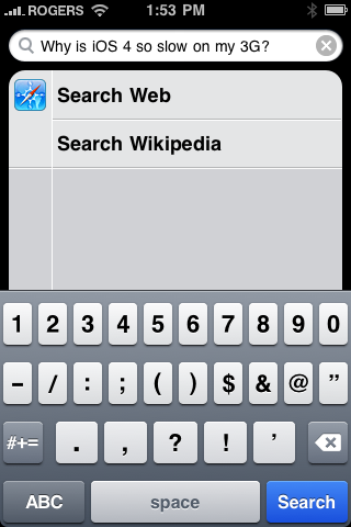 iOS 4 on the iPhone 3G