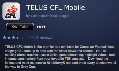 TELUS CFL Mobile App