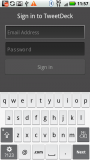 screenshot of TweetDeck beta Twitter client for Android