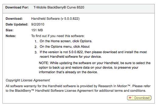 Curve 8900 and 8520 OS Update