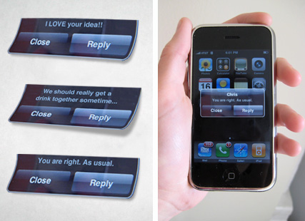 iPhone Text Message Stickies