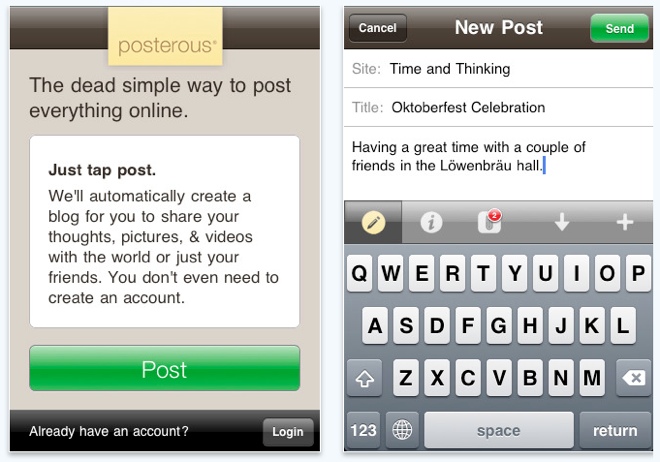 Posterous for the iPhone