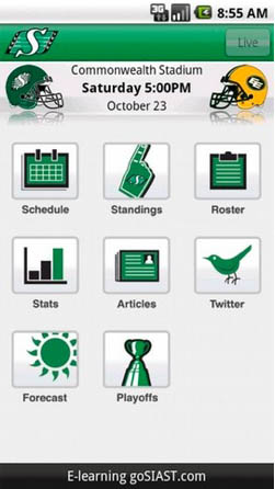 Saskatchewan Roughriders Android App