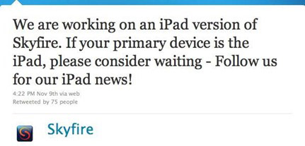 Skyfire heading to iPad
