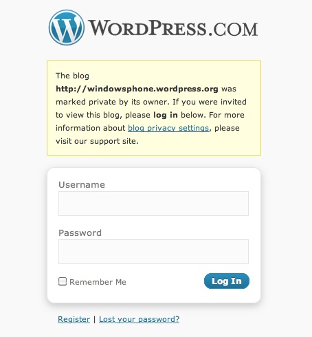 WordPress Windows Phone
