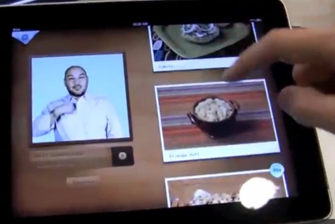 Appetites iPad cookbook uses video recipes