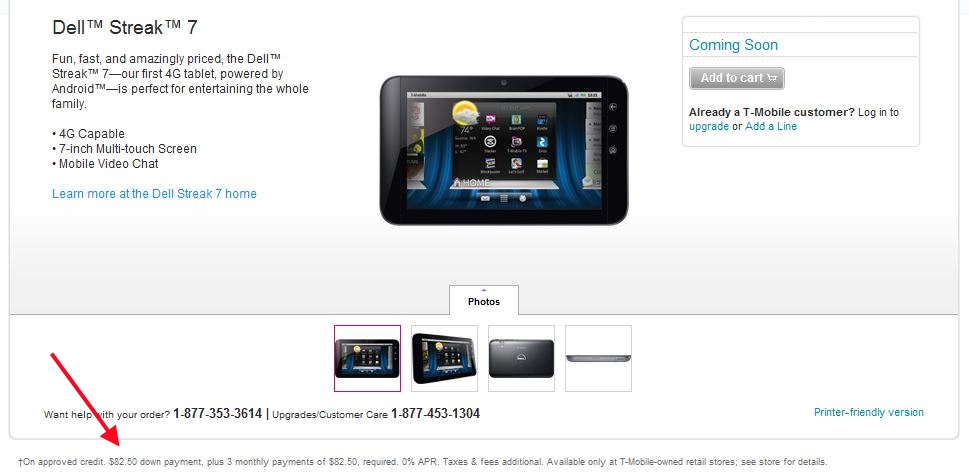 Dell Streak 7 price may have been outed