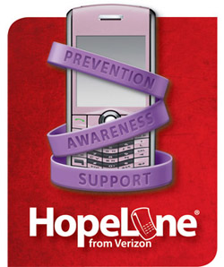 1.1 million phones donated to HopeLine from Verizon in 2010