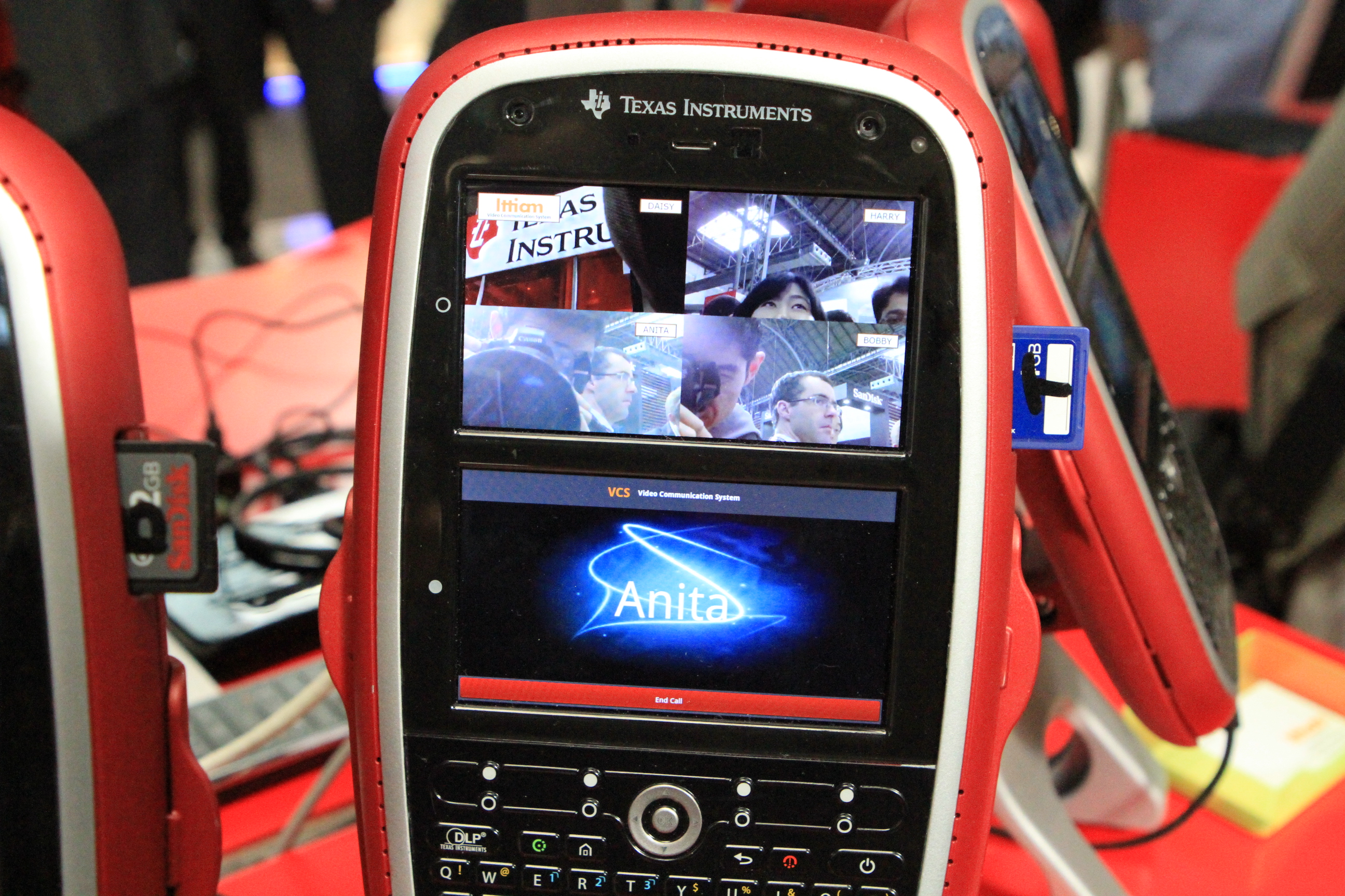 Ittiam 720p HD video conference demo using a Texas Instruments OMAP 4 device at Mobile World Congress 2011