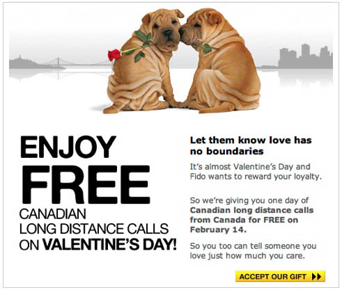Fido Valentine\'s Day Promo