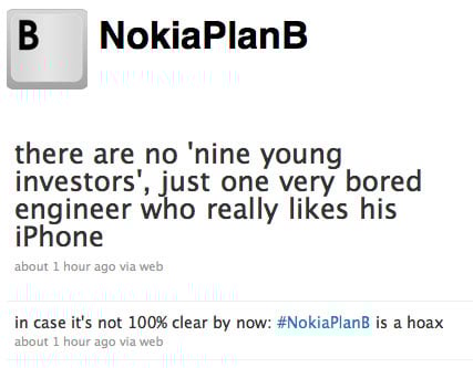 Nokia Plan B Twitter