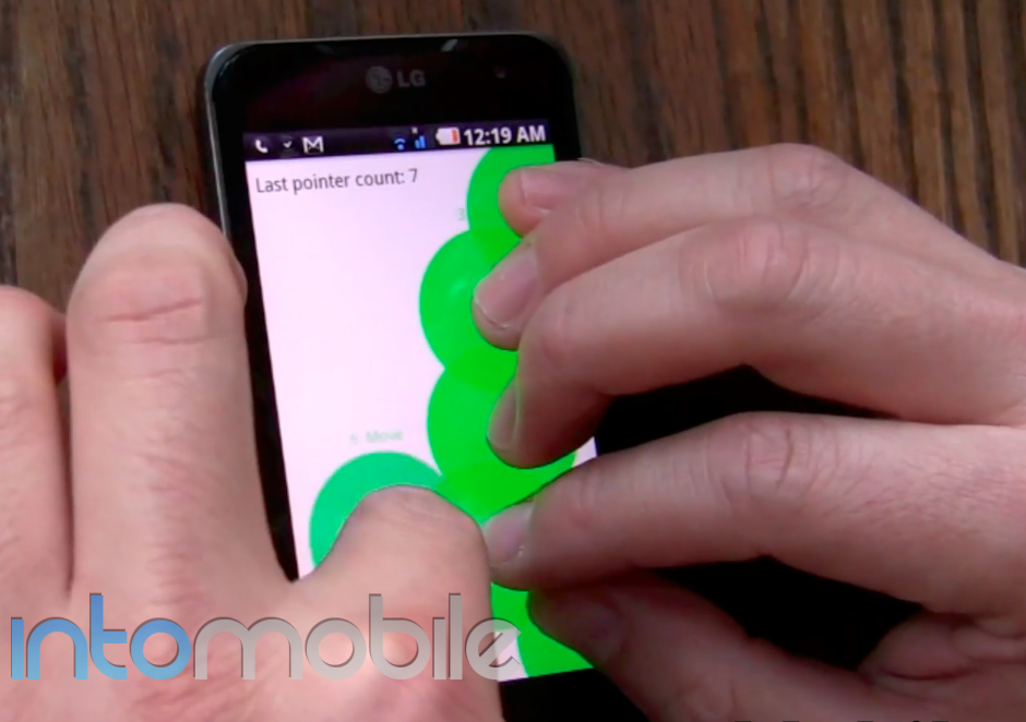 LG Optimus 2X multitouch demonstration