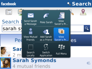 Facebook for BlackBerry