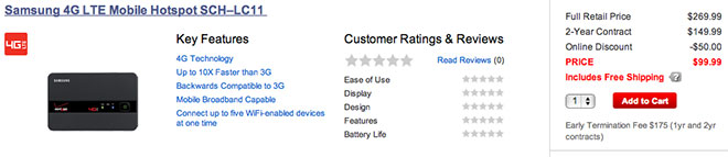 Samsung 4G LTE mobile hotspot