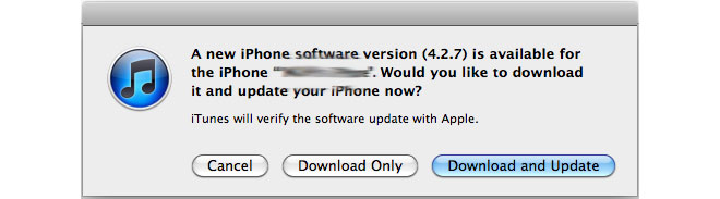 iOS 4.2.7 update