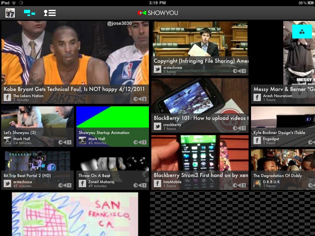 Showyou iPad app is like Flipboard for videos