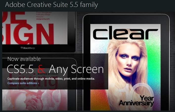 Adobe Creative Suite 5.5 targets iPad, tablets