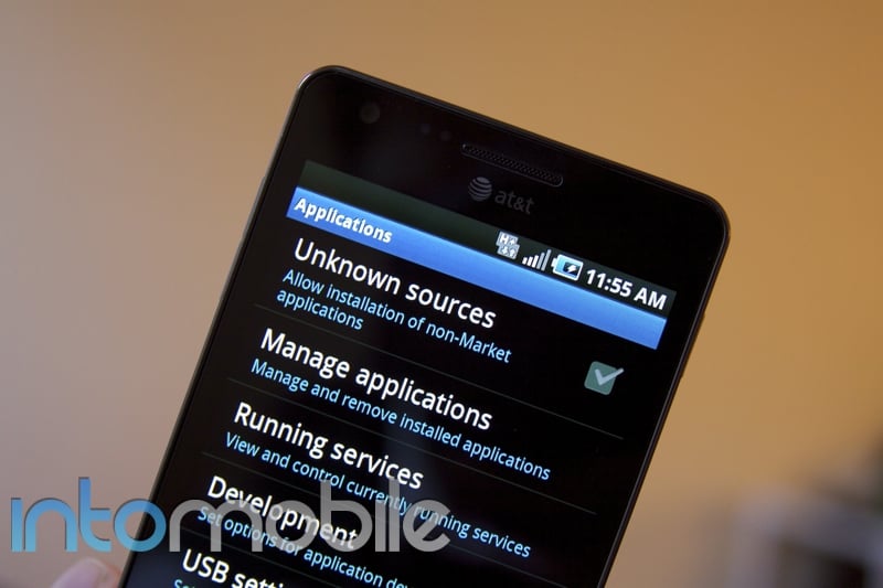 AT&T Infuse 4G allows sideloaded apps