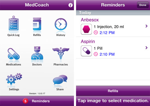 MedCoach for iPhone