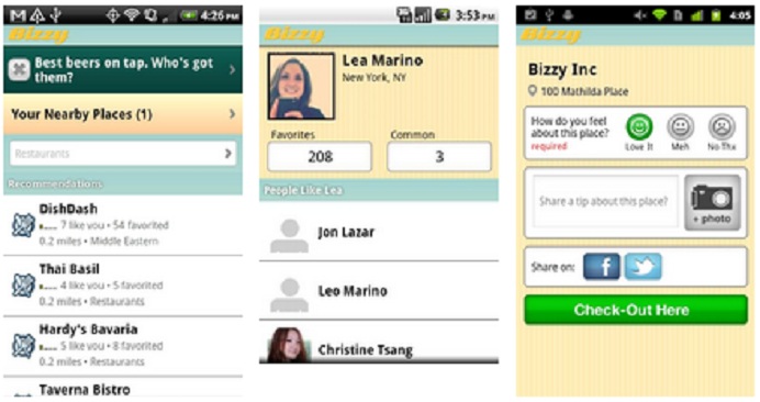 Bizzy app adds mini-reviews to take on Yelp