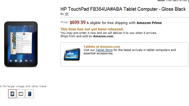 HP TouchPad 4G is now available for preorder