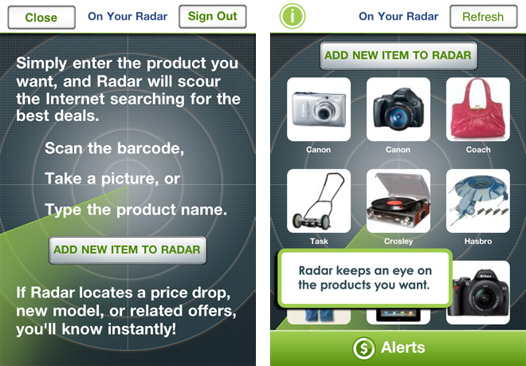 Nextag Radar for iPhone