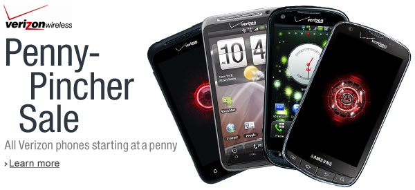 Amazon Wireless offers all Verizon phones for a penny until October 17th!