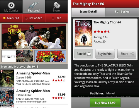 Marvel Comics app hits the Android Market
