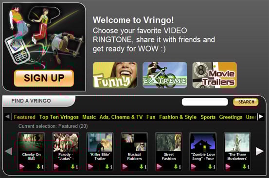 Vringo Facetones video ringtone service hits the U.S. through Verizon