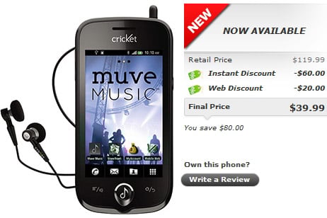 Cricket launches ZTE Chorus, low-end Android smartphone with Muve Music support