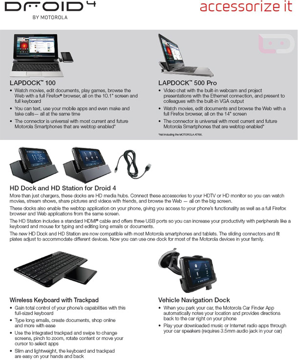 DROID 4 accessories leaked: lapdocks, HD docks and wireless keyboard with trackpad DROID 4 accessories leaked: lapdocks, HD docks and wireless keyboard with trackpad