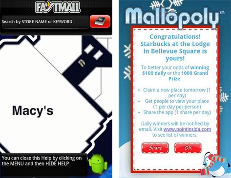 Spotzot adds two new app to its deals network - FastMall and Point Inside