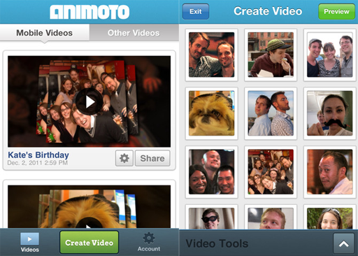 Animoto iOS app turns photos into fancy video slideshows