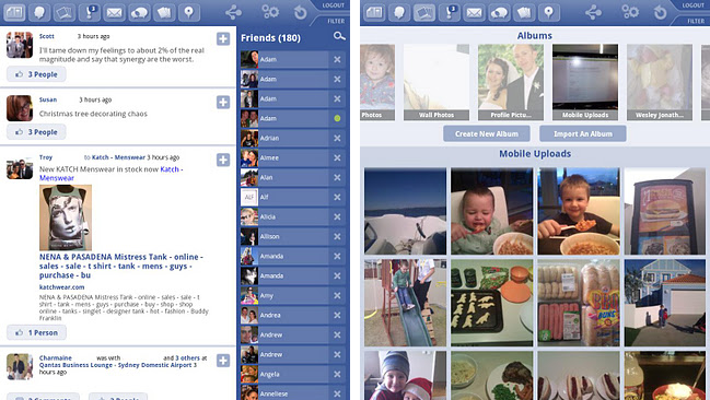 facedroid makes Facebook look cool on Android tablets