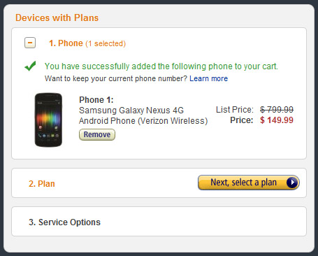 Hot Deal: Verizon's Samsung Galaxy Nexus available for $149.99 on Amazon Wireless; Plus you get a $100 Amazon Gift Card!