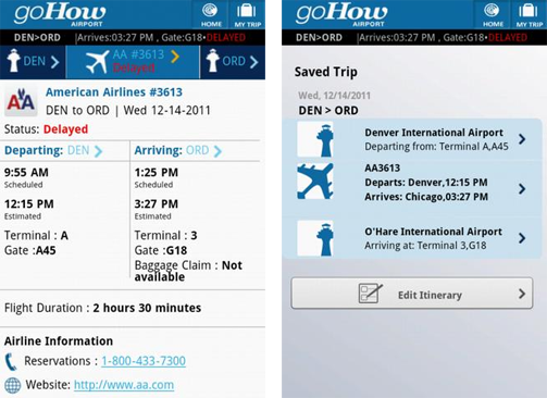 goHow Airport hits the Android Market; Makes travelling less stressful