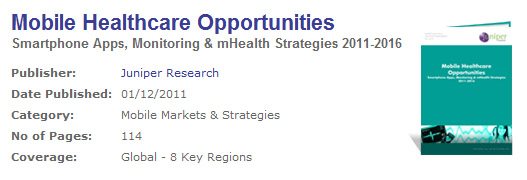 Juniper Research: Mobile healthcare and medical app downloads to reach 44 million in 2012, 142 million in 2016