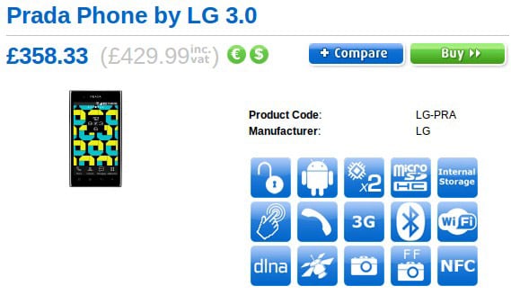LG Prada Phone 3.0 now available for pre-ordering in the UK for 429.99 GBP, shipping in early February