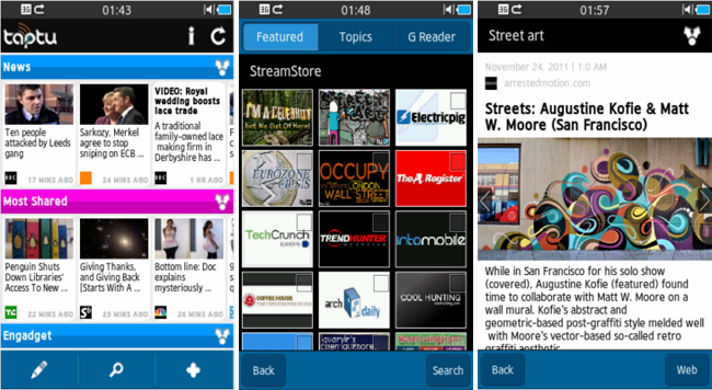 Taptu brings its social news reader to Samsung's Bada platform