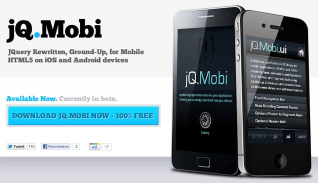 jQ.Mobi brings optimized jQuery to iOS and Android
