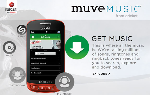 Cricket's Muve Music now counts more than 500,000 customers
