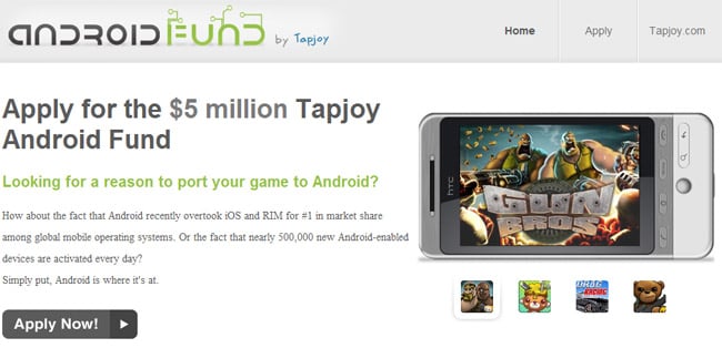 Tapjoy Android Fund surpasses 130 apps