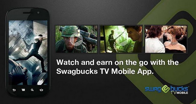 Swagbucks.com's Android app lets consumers earn real-life rewards for watching trailers and taking surveys