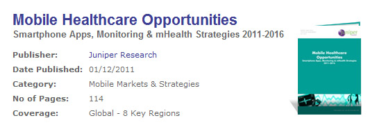 Juniper Research: There will be 3 million mHealth remote monitoring users by 2016