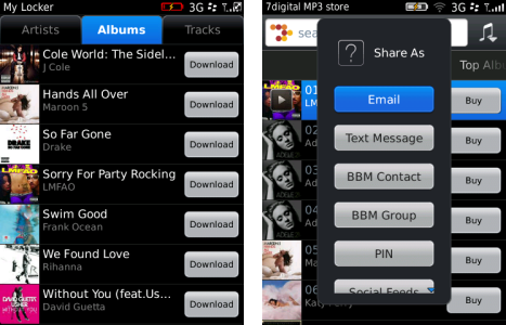 BlackBerry Music Store now available in Canada