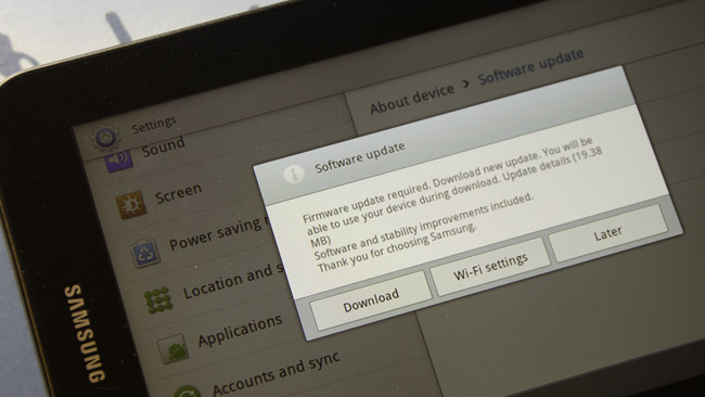 Samsung Galaxy Tab 7 Plus gets a small bug-fixing update